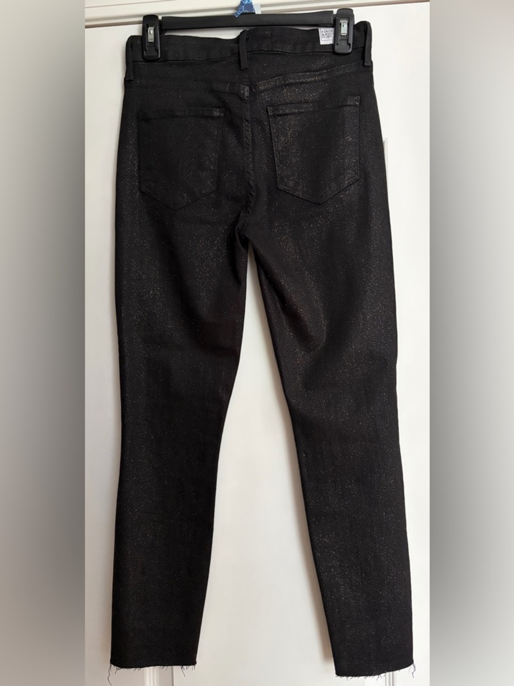Frank & Eileen “Sligo” Black/Gold Metallic Slim Ankle Jeans Lux Indie Edgy Sz 27 - Picture 3 of 7